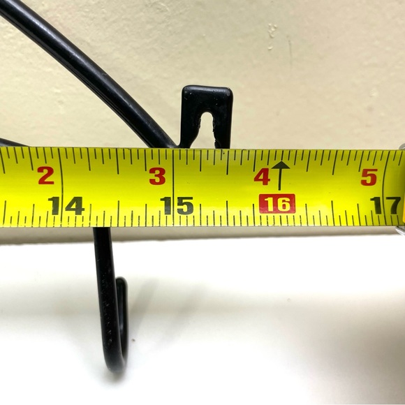 Wall Mounted 4 Coffee Mug Holder Bar Decor Sign Cup Rack Hanging Black - Picture 7 of 8